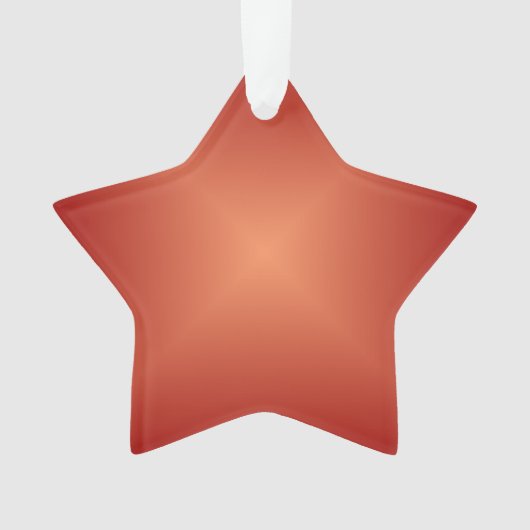 淡い焦げオレンジ>アクリルスターオーナメント オーナメント (正面)