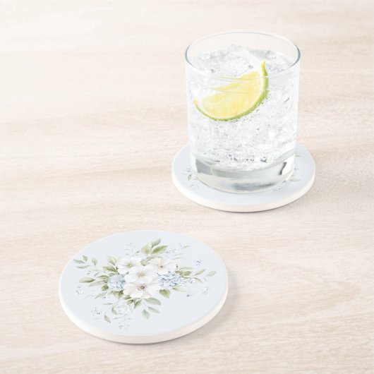 淡い空色の花 コースター (側面)