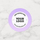 淡い紫とグラデーションあなたのビジネスロゴ コンフェッティ (スモール正面)