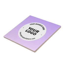 淡い紫とグラデーションあなたのビジネスロゴ タイル