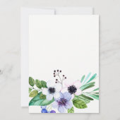 淡い紫とピンクの結婚花 招待状 (裏面)