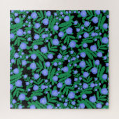 淡い紫のフローラの花と緑の葉植物 ジグソーパズル (横)