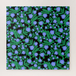 淡い紫のフローラの花と緑の葉植物 ジグソーパズル