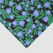 淡い紫のフローラの花と緑の葉植物 薄葉紙 (詳細)