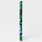 淡い紫のフローラの花と緑の葉植物 iPhoneケース (右側)