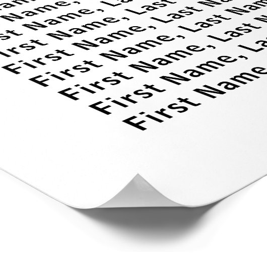 淡い紫の白いフローラ20テーブルの座席表 ポスター (角)