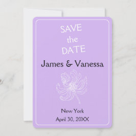 淡い紫色と白い牡丹。 セーブザデート