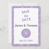 淡い紫色と白い牡丹。 セーブザデート (正面)