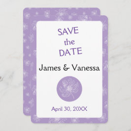 淡い紫色と白い牡丹。 セーブザデート