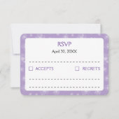 淡い紫色と白の芍薬。 出欠カード (正面)