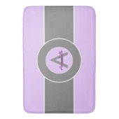 淡い紫色のグレー バスマット (正面縦)