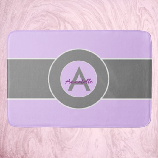 淡い紫色のグレー バスマット