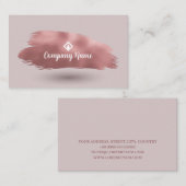 淡い紫色のパターンとバラブラシストローク 名刺 (正面/裏面)