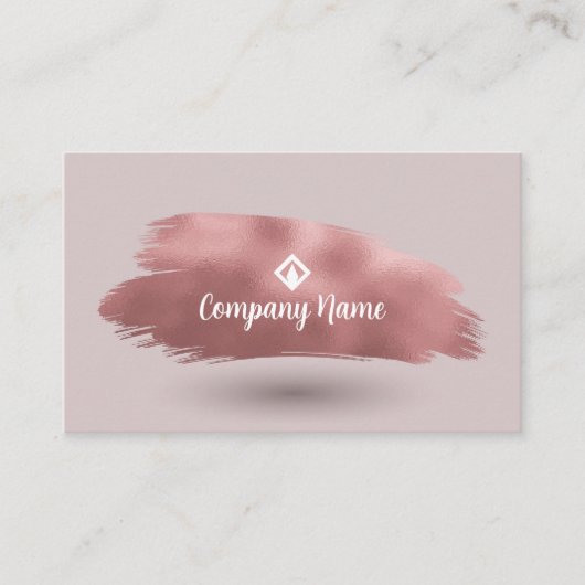 淡い紫色のパターンとバラブラシストローク 名刺 (正面)