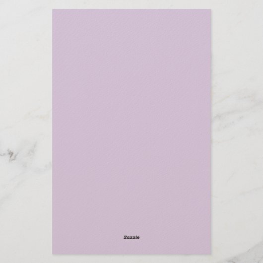 淡い紫色のプロフェッショナルでユニークなクラシカルな名前 便箋 (裏面)