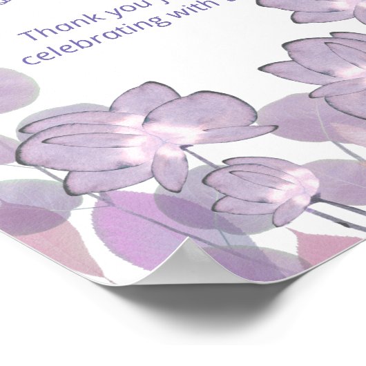 淡い紫色のムーブパープルブラッシュの花のギフトに1つお取りください ポスター (角)