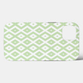 淡い緑と白のダイヤモンド柄のCase-Mate iPhoneケース Case-Mate iPhoneケース (裏面 (横))