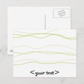 淡い緑と白の波 ポストカード (正面/裏面)