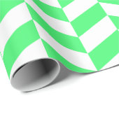 淡い緑と白の特大ヘリンボーン ラッピングペーパー (ロールコーナー)