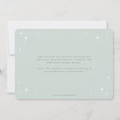 淡い緑のクリスマス レトロな星のフラット シーズンカード (裏面)