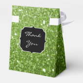 淡い緑のグリッタースパークルズモノグラム フェイバーボックス (裏面サイド)