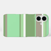 淡い緑のストライプ Case-Mate iPhoneケース (裏面 (横))