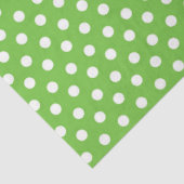 淡い緑の背景(白い水玉模様) 薄葉紙 (詳細)