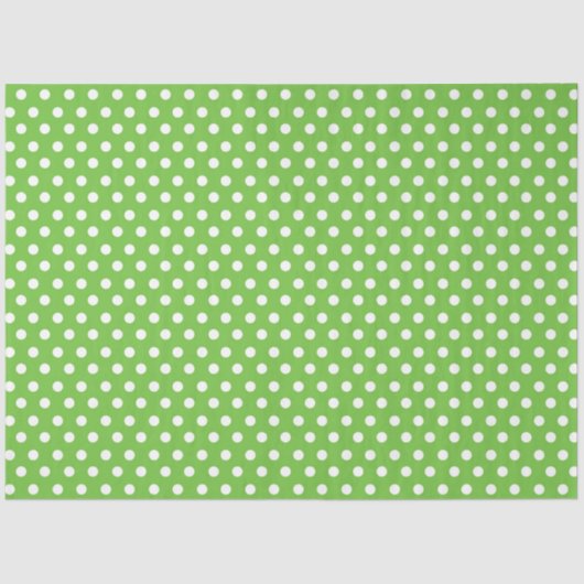 淡い緑の背景(白い水玉模様) 薄葉紙 (正面)