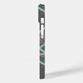 淡い緑色とグレーのモザイク模様 Case-Mate iPhoneケース (裏面 / 左)