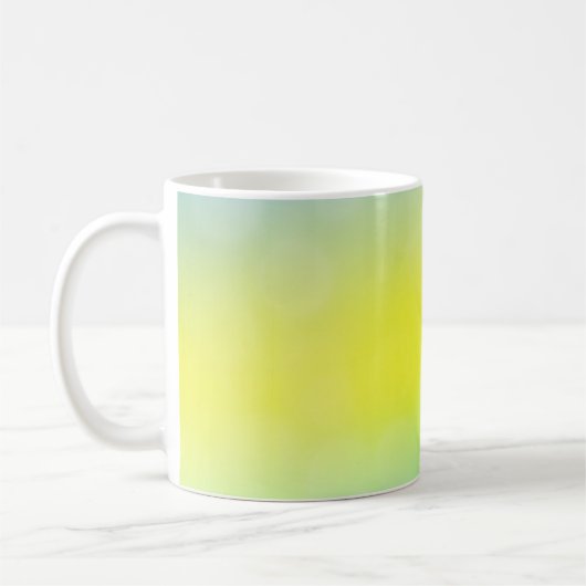 淡い緑、黄色の抽象芸術ぼやけの背景。C コーヒーマグカップ (左)