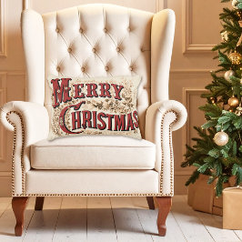 淡い色ので赤い金ゴールドの国スタイルのメリークリスマスの枕 アクセントクッション