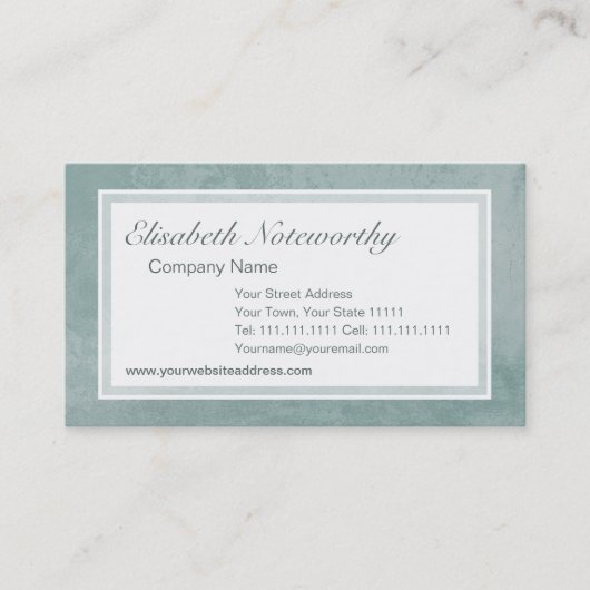 淡い色のなヴィンテージの水のグランジな効果の古くイタリアンな壁 名刺 (正面)