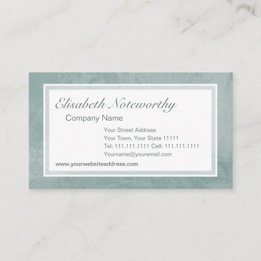 淡い色のなヴィンテージの水のグランジな効果の古くイタリアンな壁 名刺 (正面)