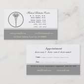 淡い色のな中立色の医者アポイントメント 予約カード (正面/裏面)