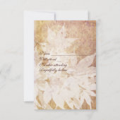 淡い色のな幽霊は封筒が付いているrsvpsを残します 出欠カード (裏面)