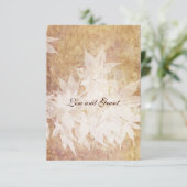 淡い色のな幽霊は封筒が付いているrsvpsを残します 出欠カード (スタンド正面)