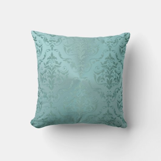 淡い色のな水のアンティークの装飾用クッションのヴィンテージのダマスク織 クッション (正面)