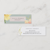 淡い色のな水の赤面の水彩画の花柄 スキニー名刺 (正面/裏面)