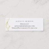 淡い色のな水の赤面の水彩画の花柄 スキニー名刺 (裏面)