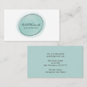 淡い色のな海緑の美しいおよびファッション 名刺 (正面/裏面)