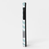 淡い色のな緑がかった青シェブロン Case-Mate iPhoneケース (裏面/左)