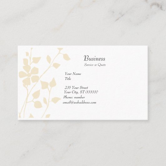 淡い色のな花の静かの催しのパステル 名刺 (正面)