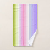 淡い色のな虹のストライプなBathの装飾 バスタオルセット (ハンドタオル)