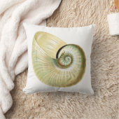 淡い色のな虹色のオウムガイの貝殻の装飾用クッション クッション (ブランケット)