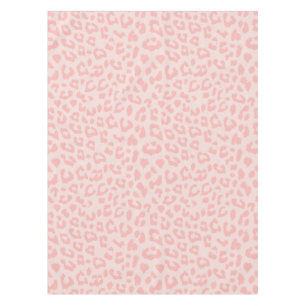 淡い色のな赤面のピンクのヒョウのプリント テーブルクロス