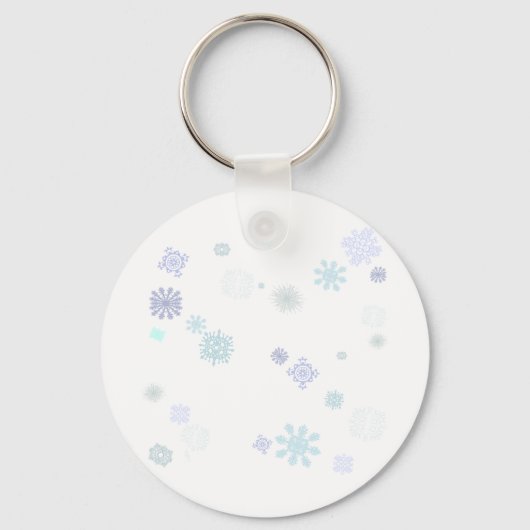 淡い色のな雪片 キーホルダー (正面)