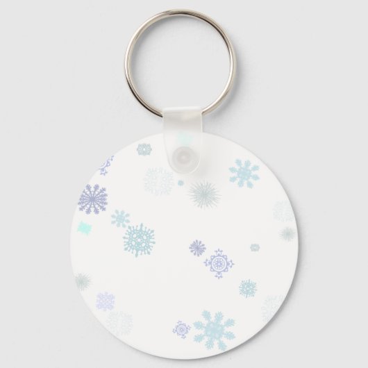 淡い色のな雪片 キーホルダー (正面)