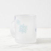 淡い色のな雪片 フロストグラスマグカップ (正面左)