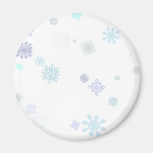 淡い色のな雪片 マグネット (正面)