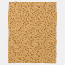 淡い色のな革の牛ブランド フリースブランケット